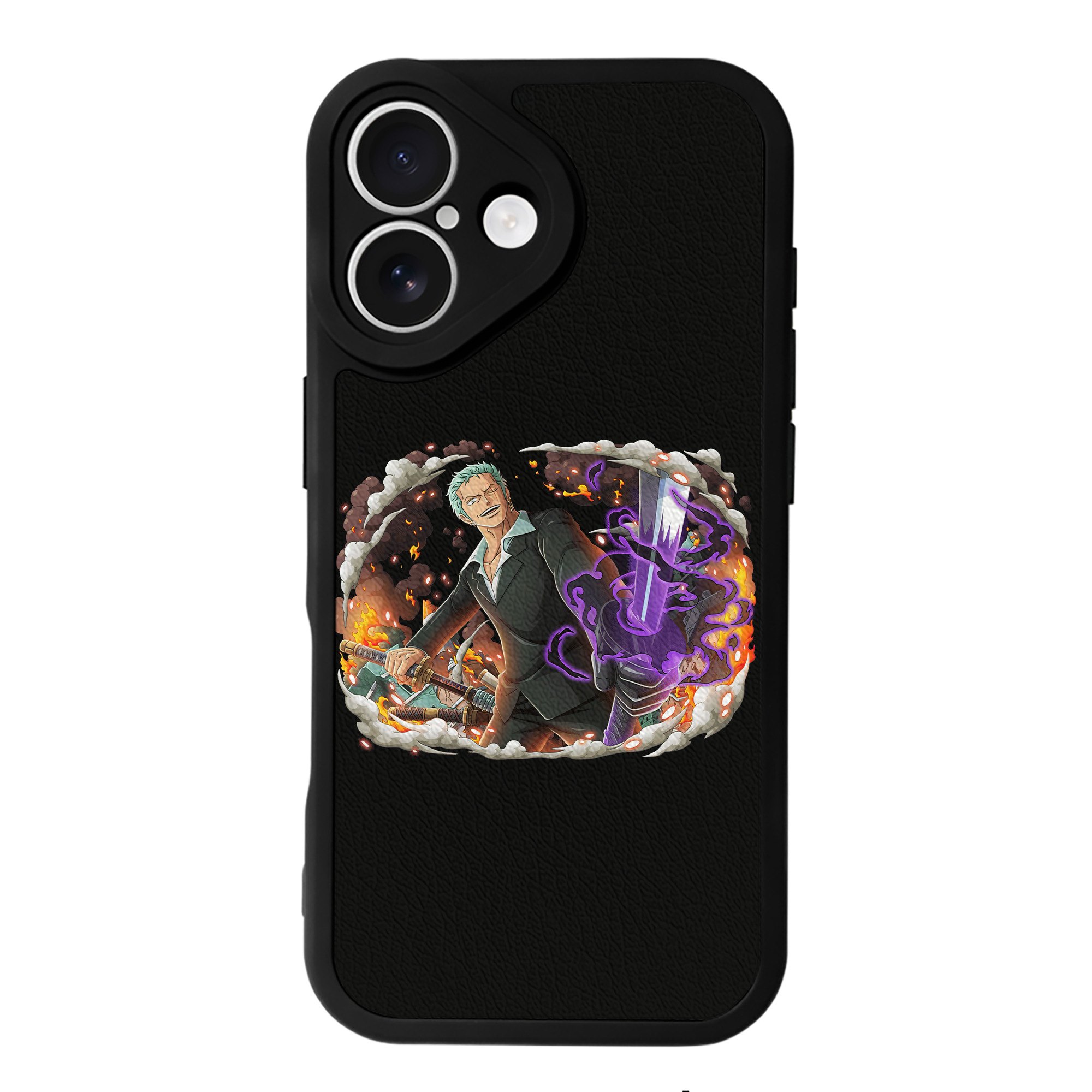 （画像用） ワンピース ロロノア・ゾロ ONE PIECE Roronoa Zoro 【iPhone 16シリーズ対応】シリコンスマホケース（レザー調） 材質：シリコン